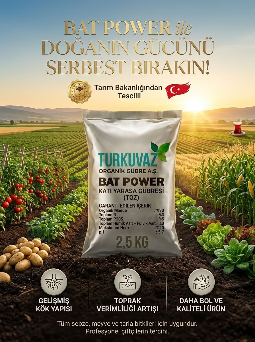 Turkuvaz Bat Power Organik Mikron Toz Yarasa Gübresi (Katkısız)