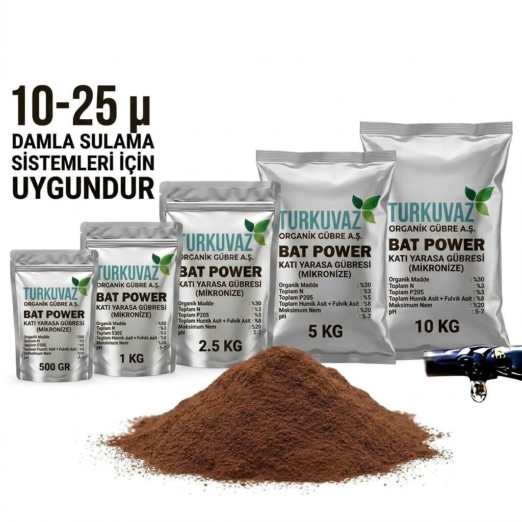 Turkuvaz Bat Power Organik Mikron Toz Yarasa Gübresi (Katkısız)